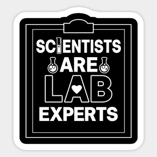 Scientist Are Lab Experts Funny Science Meme Pun Sticker